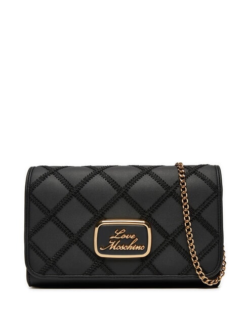 LOVE MOSCHINO SMART DAILY Quilted Mini Shoulder Bag Black - Women’s Bags