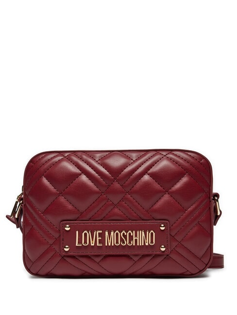 LOVE MOSCHINO QUILTED  Shoulder case camera wine - Women’s Bags