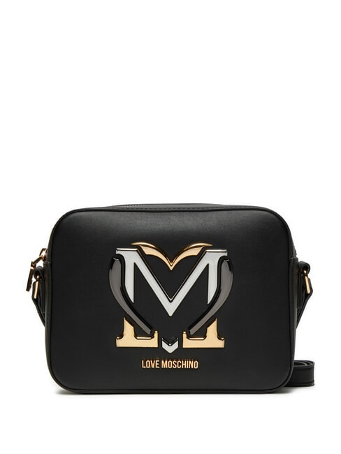 LOVE MOSCHINO COLORFUL HEART  Mini Shoulder Bag Black - Women’s Bags