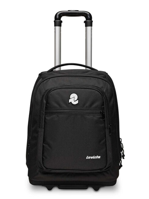 INVICTA BUMP PLAIN 2-wheel trolley backpack Black - Backpack trolleys