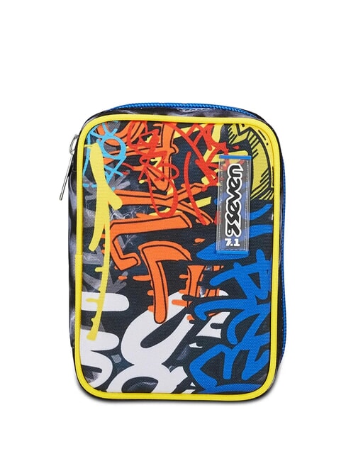 SEVEN SPEED PAD MARK ON BOY Pencil case complete with school kit Black - Cases and Accessories