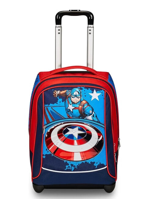 CAPTAIN AMERICA LEGENDARY AVENGER BIG 2-wheel trolley backpack Bluedeep - Backpack trolleys