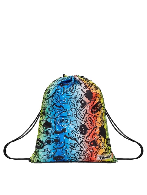 SEVEN SAKKY FLUO STAMP School bag Black - Backpacks & School and Leisure