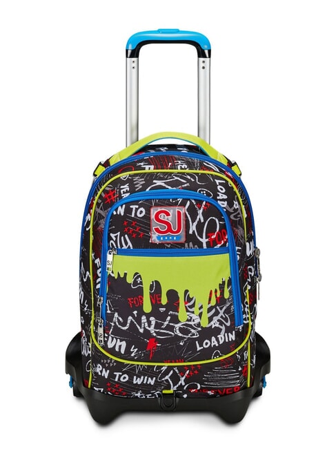 SJGANG GANG BORN TO FUN BOY  Detachable trolley backpack, 3 wheels Black - Backpack trolleys