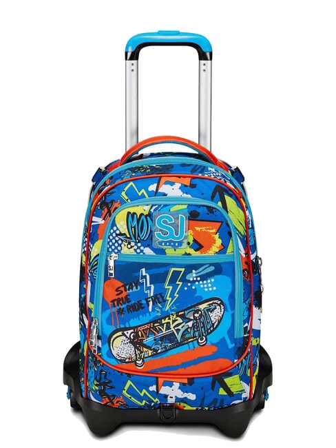 SJGANG GANG TRICKYLED BOY Detachable trolley backpack, 3 wheels red-orange - Backpack trolleys