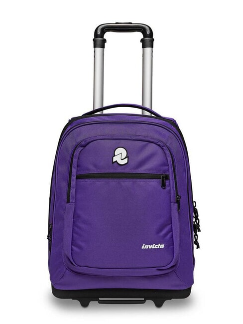 INVICTA BUMP PLAIN 2-wheel trolley backpack rose - Backpack trolleys