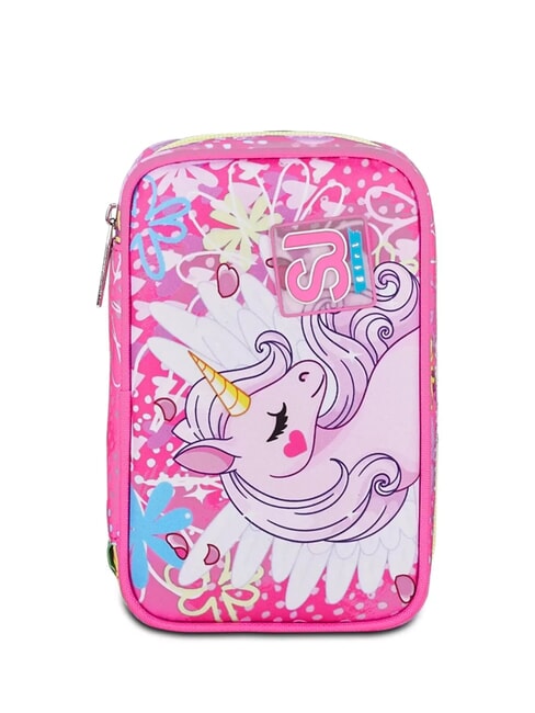 SJGANG UNICORN LED GIRL Complete pencil case with school kit BLACK STRIPED FOREST - Cases and Accessories