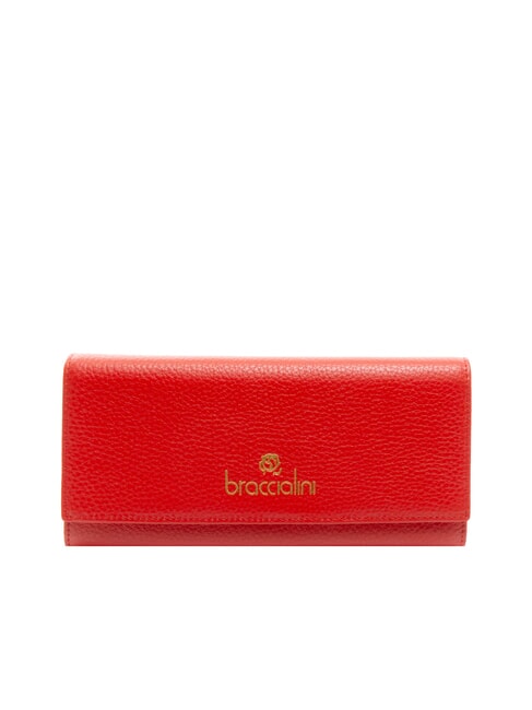 BRACCIALINI BASIC Large continental leather wallet red - Women’s Wallets