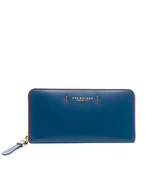 THE BRIDGE CHIARA Large zip around leather wallet jeans gold clothing - Women’s Wallets