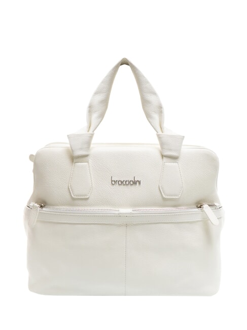 BRACCIALINI NORA Handbag, with shoulder strap, in leather white - Women’s Bags