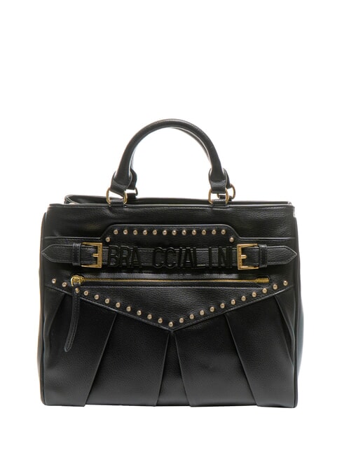BRACCIALINI GISELLE Tote bag with metal logo black - Women’s Bags