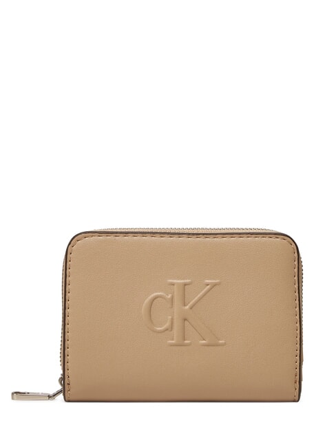 CALVIN KLEIN SCULPTED Med Zip Around Wallet crockery - Women’s Wallets