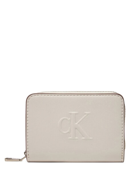 CALVIN KLEIN SCULPTED Med Zip Around Wallet wind chime - Women’s Wallets