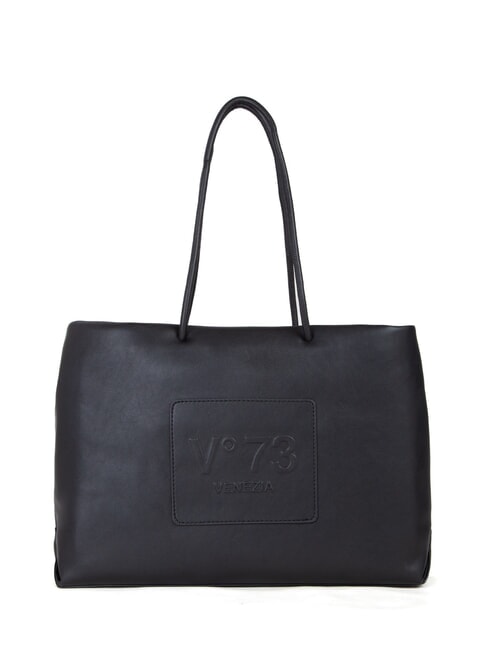 V73 NINETTE Embossed logo shopping bag black - Women’s Bags