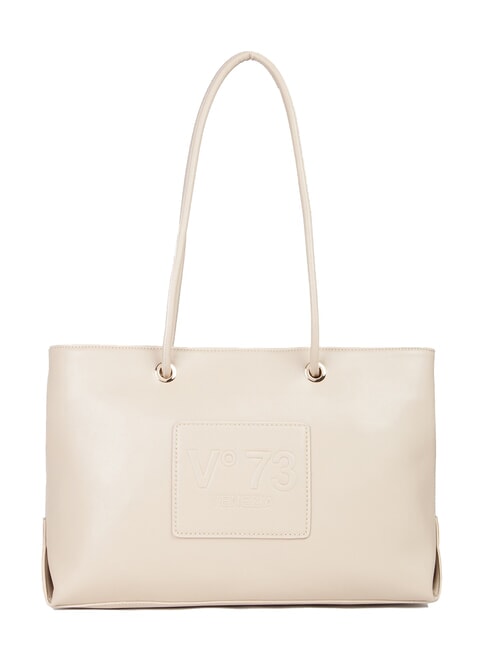 V73 NINETTE Embossed logo shopping bag beige - Women’s Bags