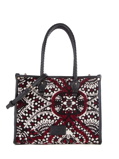 V73 AMELIA Jacquard fabric shopping bag rubin/multi - Women’s Bags