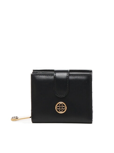 V73 GRAZIA Square wallet metal logo black - Women’s Wallets