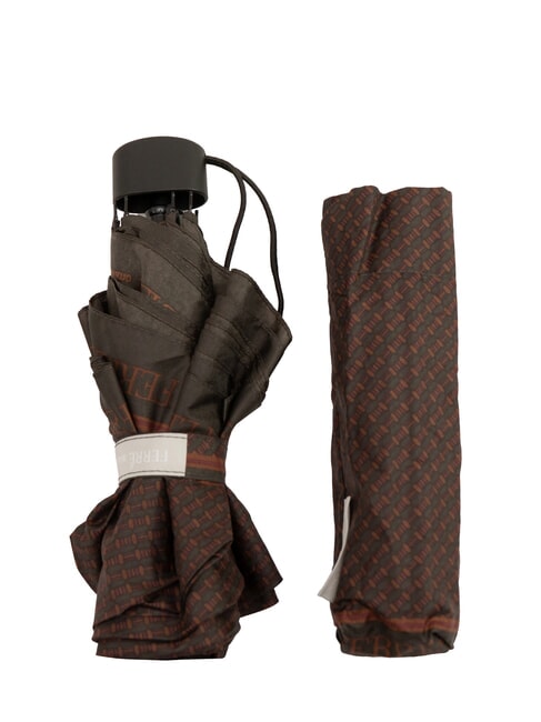 FERRÈ MINI Windproof manual umbrella brown tie 02 - Umbrellas