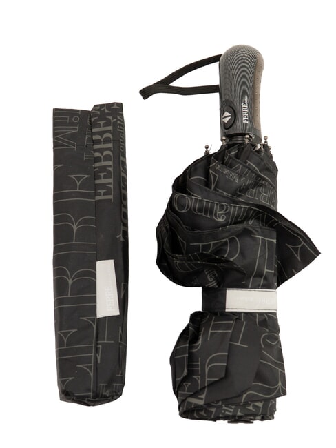FERRÈ JUMBO Mini Automatic Umbrella black logo 01 - Umbrellas