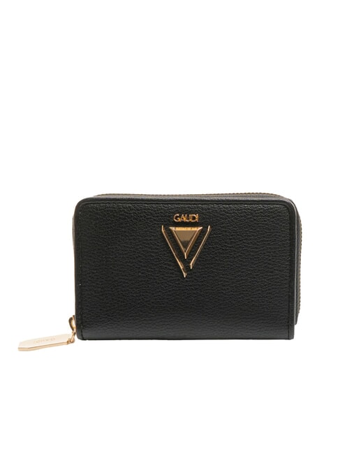 GAUDÌ BEA SUMMER Medium zip around wallet BLACK - Women’s Wallets