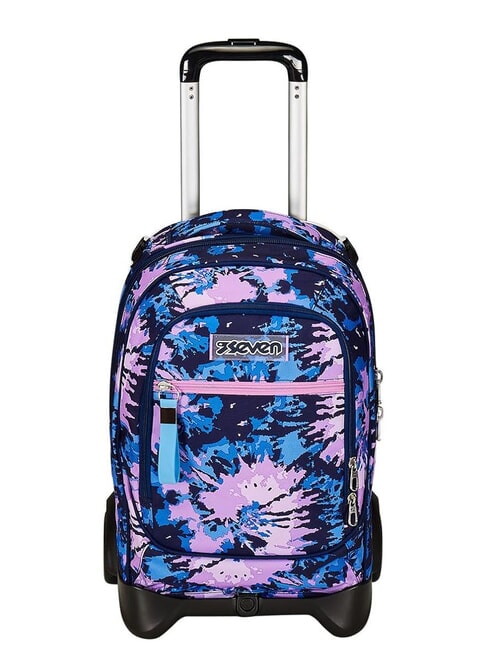 SEVEN NEW TECH TIE&DYE GIRL Detachable trolley backpack, 3 wheels Bluedeep - Backpack trolleys