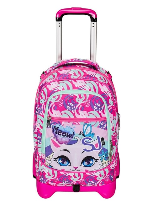 SJGANG CUCCIOLI  NEW TECH GIRL Detachable trolley backpack, 2 wheels fuxiafluo - Backpack trolleys