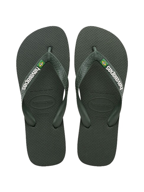 HAVAIANAS BRASIL LOGO Men's flip flops green olives/green olives - Unisex shoes