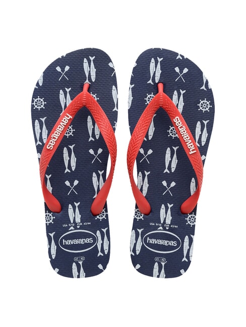 HAVAIANAS flip flops TOP NAUTICAL navy blue/ruby red - Men’s shoes
