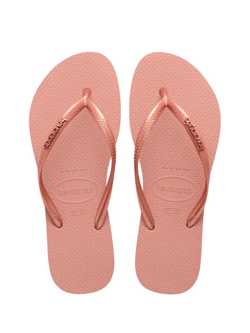 HAVAIANAS SLIM LOGO Flip flops crocus rose/golden blush - Women’s shoes