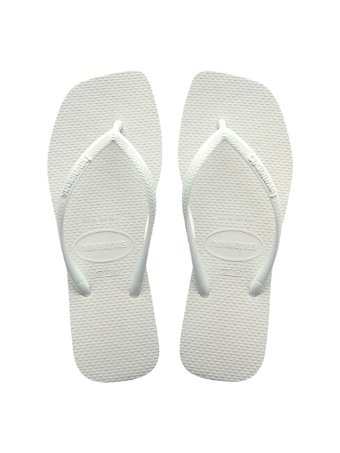 HAVAIANAS SLIM SQUARE Square Toe Flip Flops white - Women’s shoes