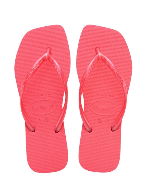 HAVAIANAS SLIM SQUARE Square Toe Flip Flops tropical coral - Women’s shoes