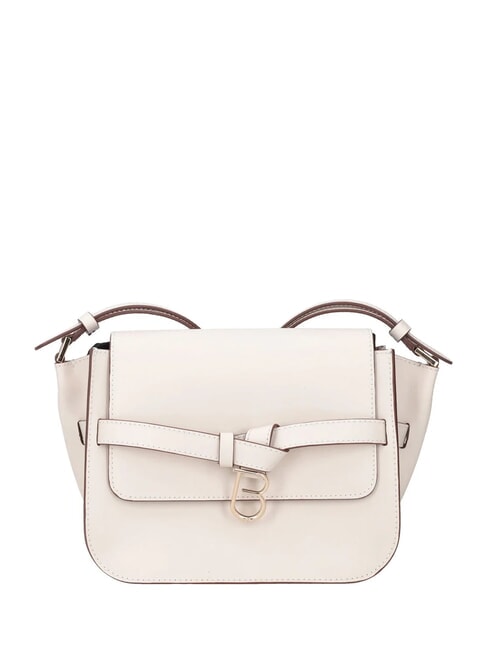 TOSCA BLU AMELIA Leather shoulder bag with charm ivory white - Women’s Bags