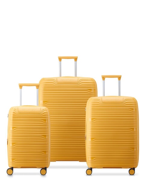 DELSEY SECURITECH DUNE Set of 3 trolleys: cabin, medium, large, exp yellow - Trolley Set