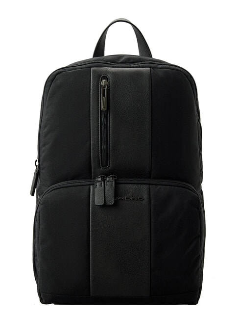 PIQUADRO BRIEF ECOLOGICA Recycled fabric backpack, 14" laptop Black - Laptop backpacks