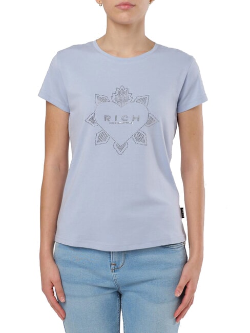 JOHN RICHMOND BAHRENS T-shirt with heart print eventide - T-shirt