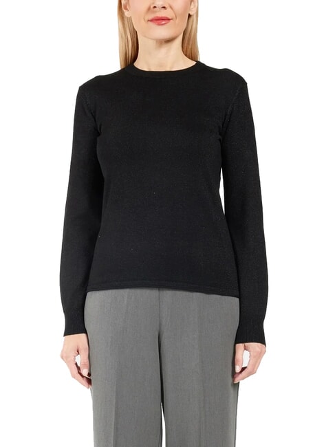JOHN RICHMOND PARANA Lurex crew neck cardigan black2 - Women's Sweaters
