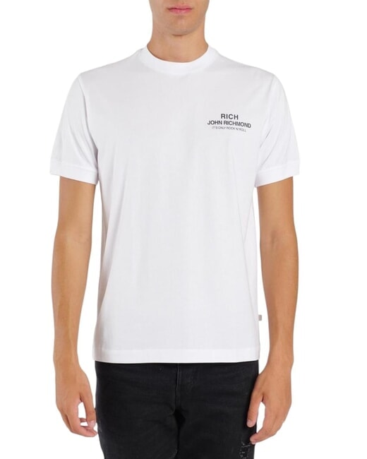 JOHN RICHMOND HECKMANN Cotton T-shirt with logo white - T-shirt