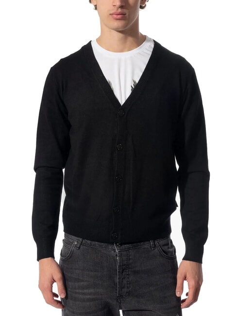 RICHMOND X LICONE V-Neck Cardigan with Buttons black2 - Men's Sweaters