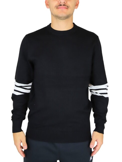 RICHMOND X CORINO Crewneck sweater with stripes black2 - Men's Sweaters