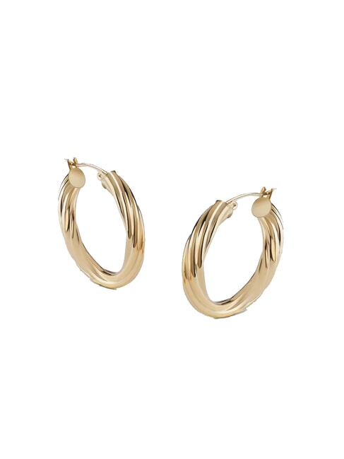 GUESS HOOPS I DID IT AGAIN Torchon earrings yellow gold - Earrings