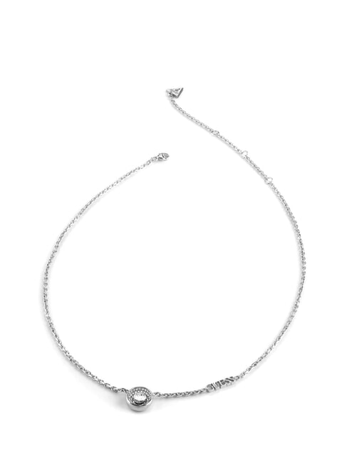 GUESS UNIQUE SOLITAIRE Charm and zirconia necklace SILVER - Necklaces