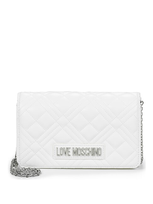 LOVE MOSCHINO QUILTED Mini Bag with shoulder strap White - Women’s Bags