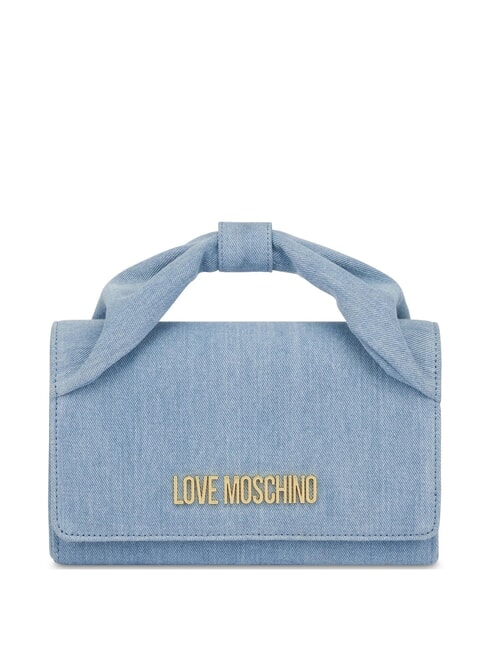 LOVE MOSCHINO DENIM  Mini Handbag, with shoulder strap sky blue - Women’s Bags