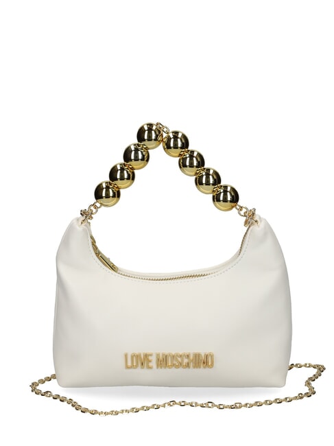 LOVE MOSCHINO CHAIN Mini Hand Bag, with shoulder strap White - Women’s Bags