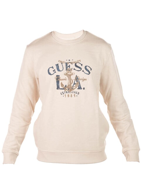 GUESS ANCHOR Cotton sweatshirt quicksand - Sweatshirts