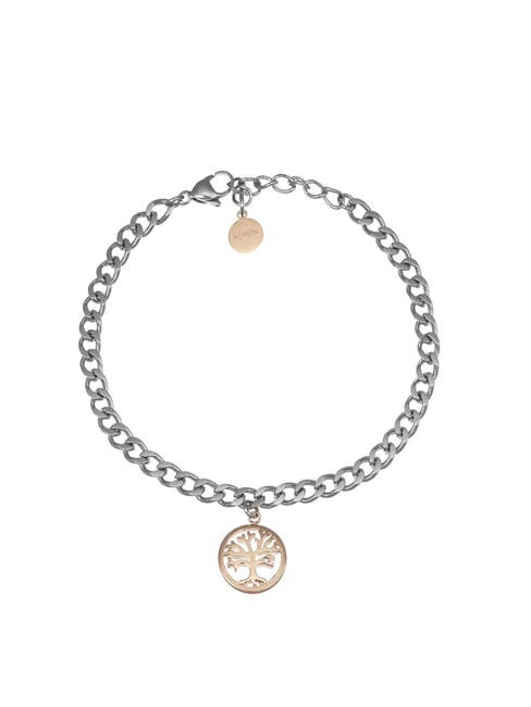 AMEN ACCIAIO Tree of life chain bracelet steel/roses - Bracelets
