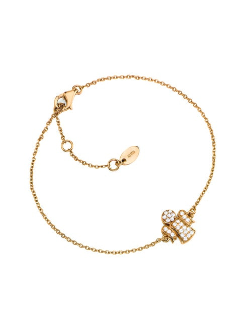 AMEN COCCOLE LUXURY Bracelet with angel and crystals rose - Bracelets