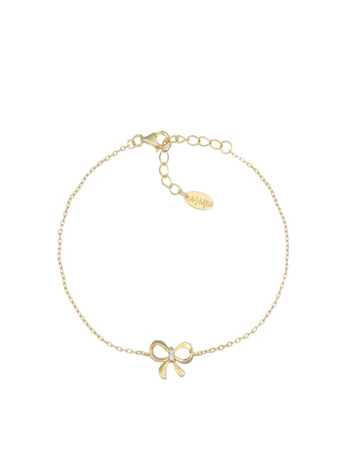AMEN COCCOLE LUXURY Silver bracelet with bow gold - Bracelets