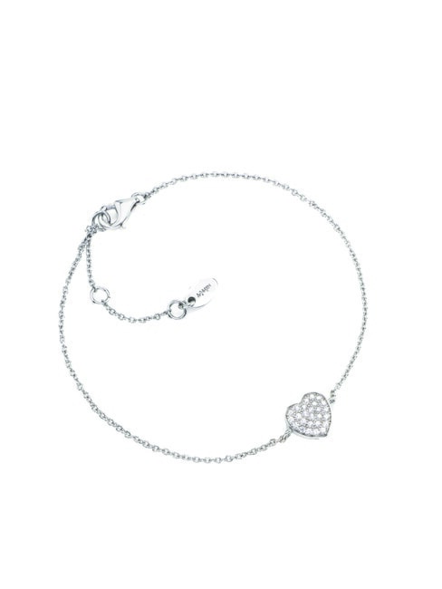 AMEN COCCOLE LUXURY Silver bracelet heart zirconia rhodium - Bracelets