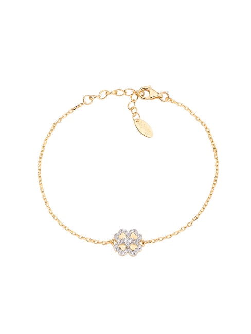 AMEN TI AMO Bracelet with four-leaf clover and zirconia gold - Bracelets